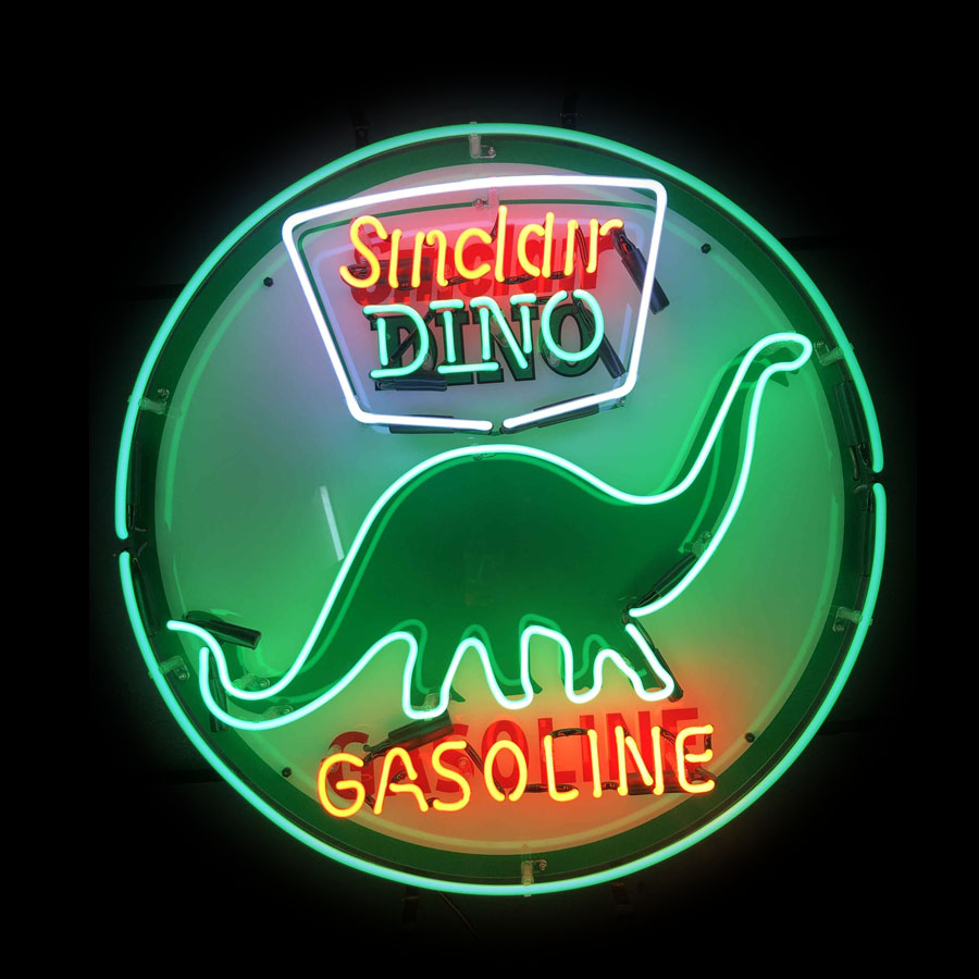 Commercial Printing Icon - Letreiro de Neon Sinclair Dino Gasolin