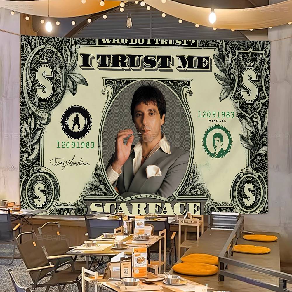 Commercial Printing Company - Bandeira Publicitária Retro S-Scarface com Impressão
